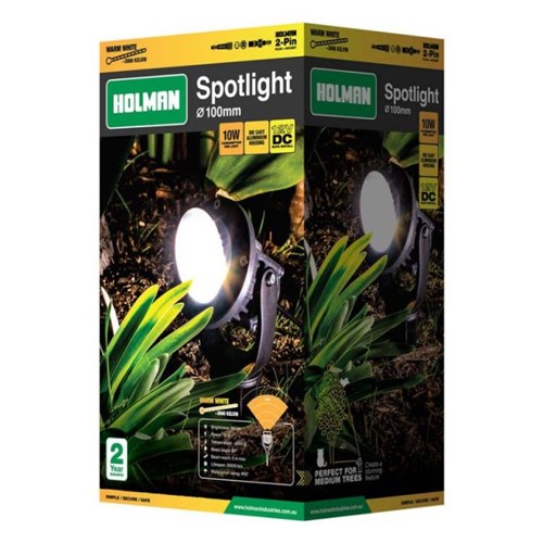 HOLMAN GARDEN LIGHT SPOT 100MM WARM WHITE SLW10010